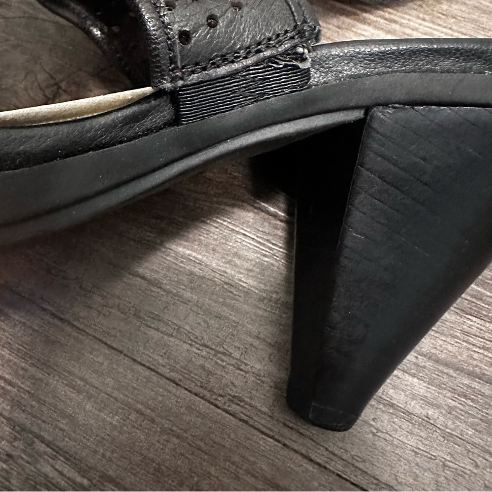 Black KENNETH COLE REACTION Ankle Strap Leather Women Shoes - Size 7.5 - Picture 8 of 14